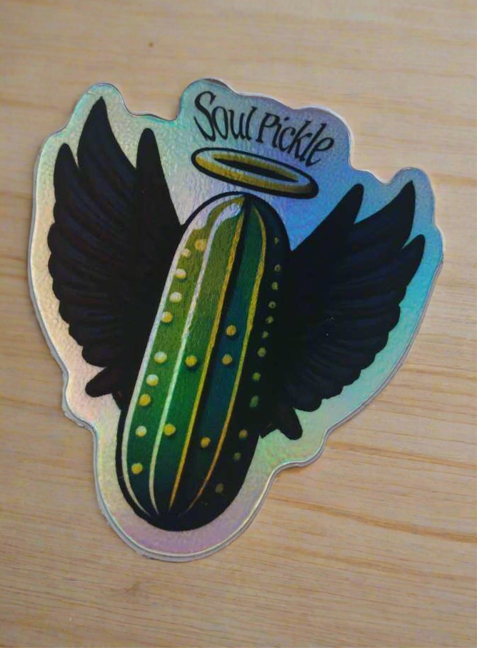 Soul Pickle Vinyl Holographic Stickers